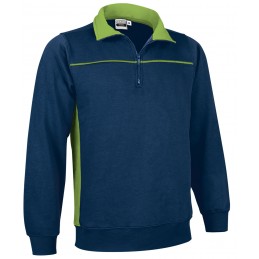 Sweatshirt THUNDER, orion navy blue-apple green - 300g