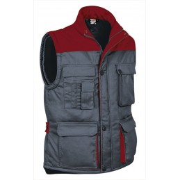 Vest THUNDER, cement grey-lotto red - 250g