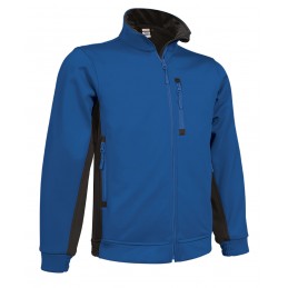 Softshell jacket PEAK, royal blue-black - 350G