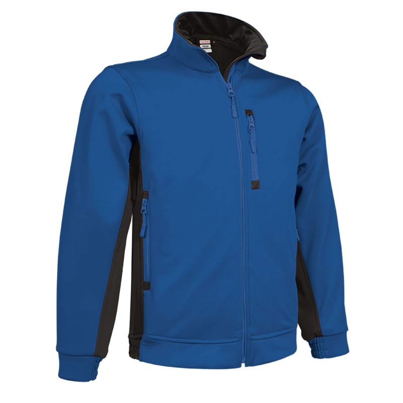 Softshell jacket PEAK, royal blue-black - 350G