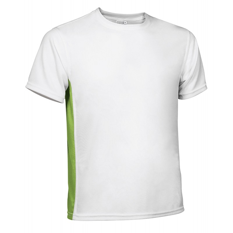 Technical t-shirt LEOPARD, white-green apple - 145g