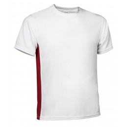Technical t-shirt LEOPARD, white-red lotus - 145g