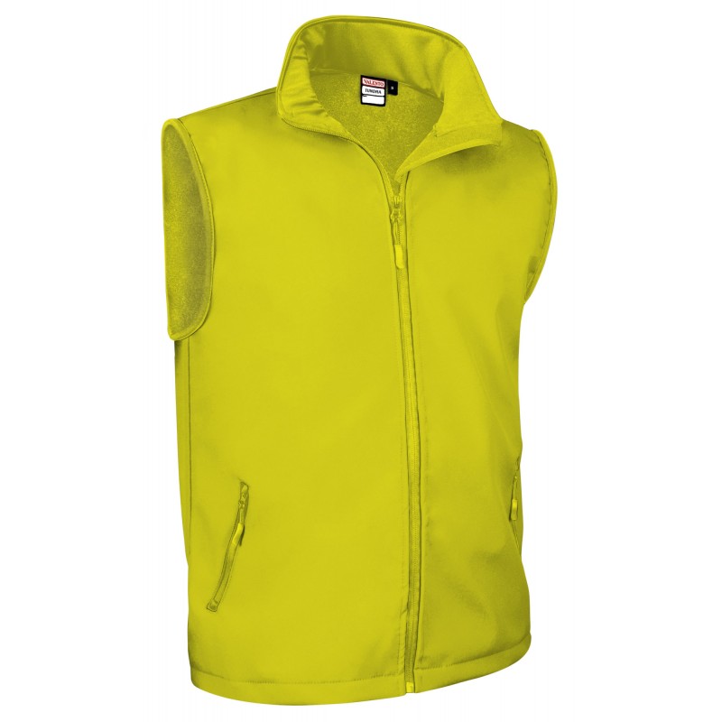 Softshell vest TUNDRA, yellow fluor - 350g