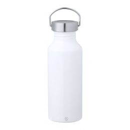 Zandor, Sticlă din aluminiu reciclat cu capac de transport, 650 ml, alb - AP733816-01