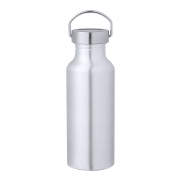 Zandor, Sticlă din aluminiu reciclat cu capac de transport, 650 ml, argintiu - AP733816-21