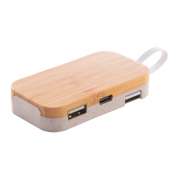 Holbaru, hub USB, natural - AP864034