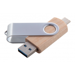 BooSpin, unitate flash USB OTG, natural - AP897091_16GB