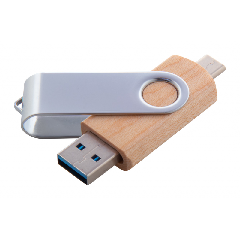 BooSpin, unitate flash USB OTG, natural - AP897091_32GB