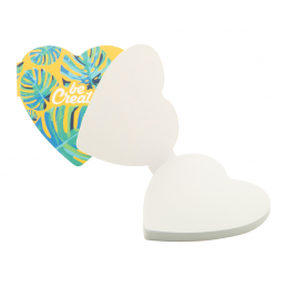 CreaStick Heart, Carnețel sticky personalizat, alb - AP716759