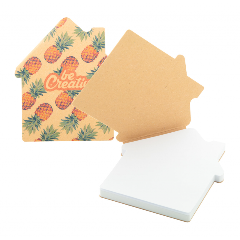 CreaStick House Eco, Carnețel sticky personalizat, natural - AP716763