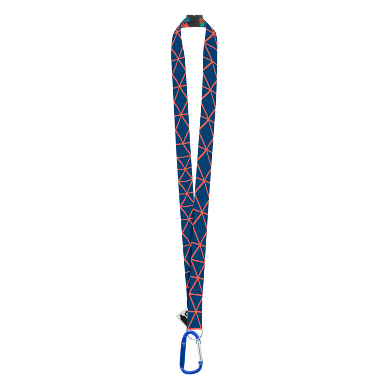 Subyard XL Safe RPET, lanyard cu sublimare, albastru - AP716701-06 Subyard XL Safe RPET, lanyard cu sublimare, albastru - AP716701-06