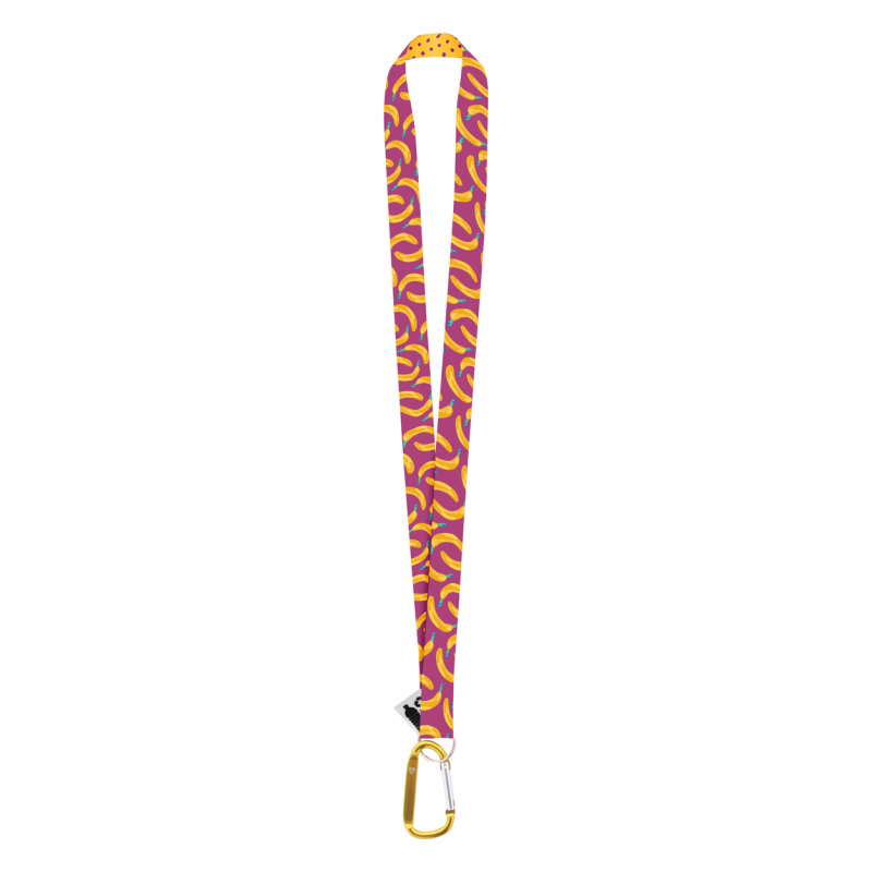 Subyard XL RPET, lanyard cu sublimare, galben - AP716700-02 Subyard XL RPET, lanyard cu sublimare, galben - AP716700-02
