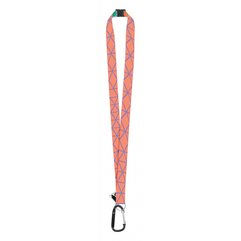 Subyard XL Safe RPET, lanyard cu sublimare, negru - AP716701-10