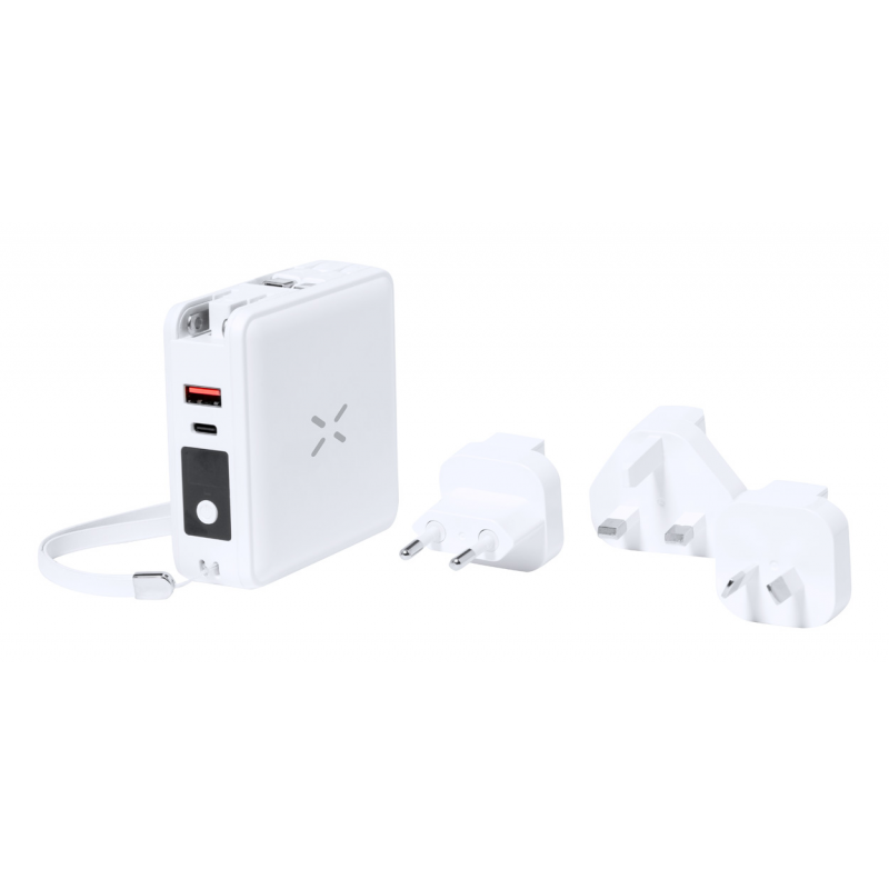 Joks, adaptor de voiaj power bank, alb - AP734124-01