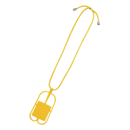 Sebly, șnur cu suport telefon mobil, galben - AP732376-02