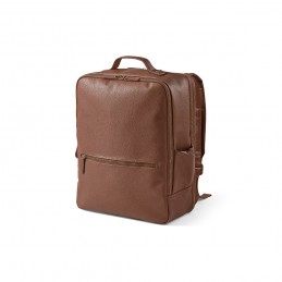 Paris Backpack 20L Recycled Leather , ABK013-121 - Dark brown