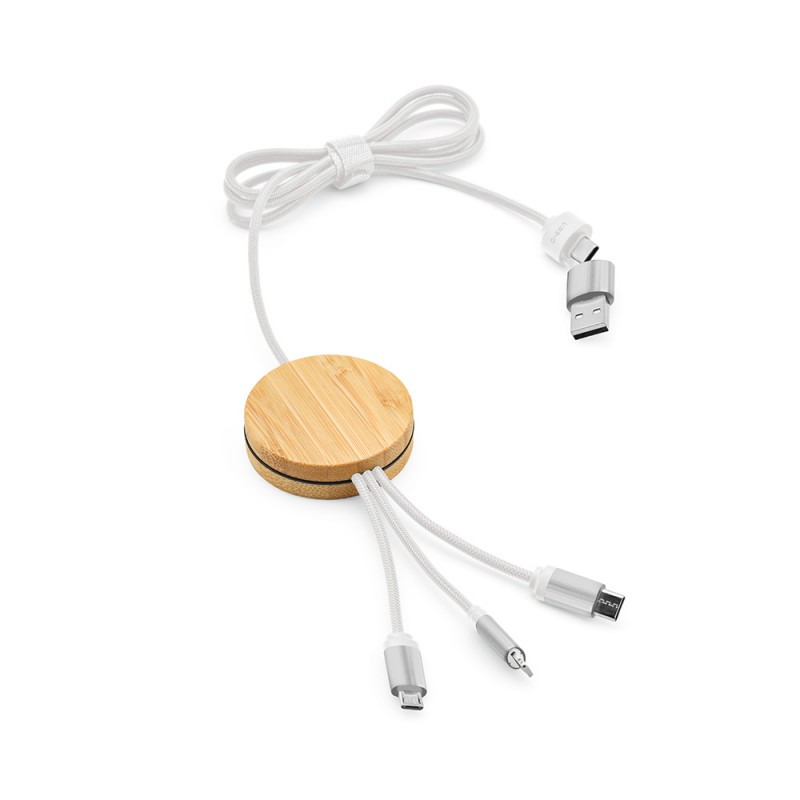 Feynman Cable rPET 3 in 1, ACB004-106 - White Feynman Cable rPET 3 in 1, ACB004-106 - White
