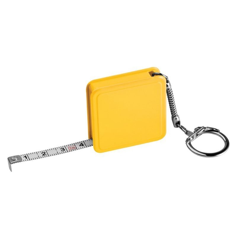 Ruletă de 1m, cu breloc - 8880808, Yellow