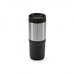 Orange Travel Cup Recycled Stainless Steel 600 ml , ACP004-103 - Black