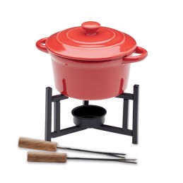 BIG KASE, Set de fondue ceramica, 300 ml, MO2386-05 - Rosu