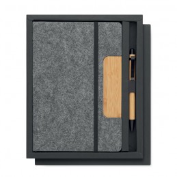 NOTEMIX, Set de notebook-uri A5 RPET, MO2390-15 - Gri