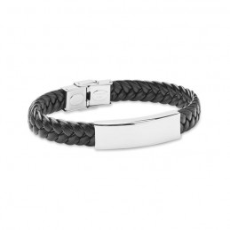 FAULET, Bratara impletita piele falsa, MO2376-03 - Negru