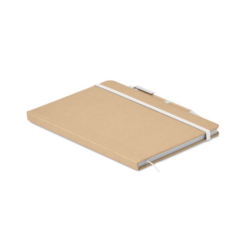 CARATIL, Caiet A5 din carton reciclat, MO2396-06 - Alb CARATIL, Caiet A5 din carton reciclat, MO2396-06 - Alb