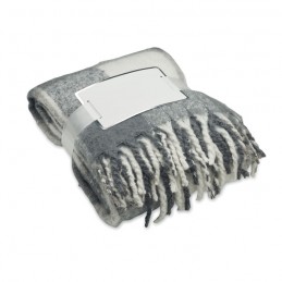 QUET, Patura de mohair in carouri, MO2382-07 - Gri