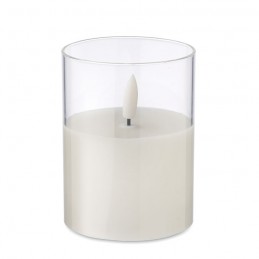 XANDLE+, Lumanare LED in suport sticla, MO2366-06 - Alb