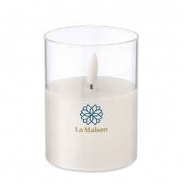 XANDLE+, Lumanare LED in suport sticla, MO2366-06 - Alb