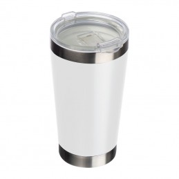 Cană din oțel inoxidabil cu înveliș ceramic în int, 8431806 - Alb