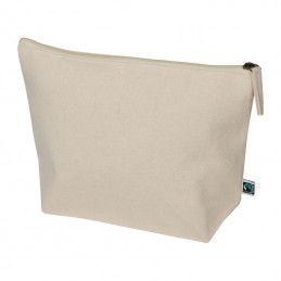 Geantă cosmetică de bumbac Fairtrade, 6398713 - Beige