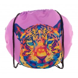 CreaDraw Circle, rucsac cu șnur, personalizat, RPET, AP716782-10, negru