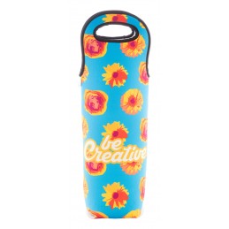 VinoBag, Geantă pentru sticlă de vin, personalizată, RPET, AP716786-10, negru