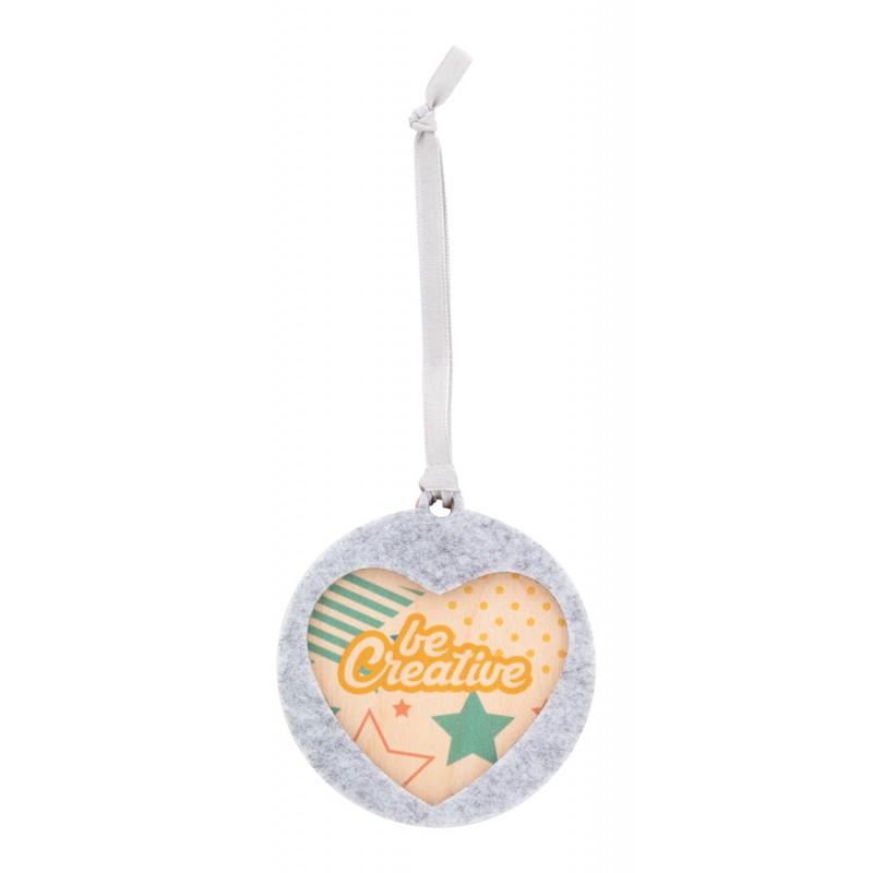 CreaFelt Tree, Ornament pentru brad, inimă, AP716791-E, gri CreaFelt Tree, Ornament pentru brad, inimă, AP716791-E, gri