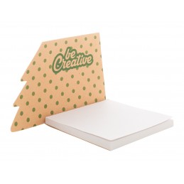 CreaStick Xmas Eco, Carnețel post-it-uri, personalizat, brad de Crăciun, AP716800-A, natural