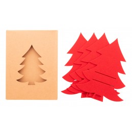 Tonsvik, Set suport pentru tacâmuri, de Crăciun, RPET, AP845192-05, roșu