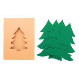 Tonsvik, Set suport pentru tacâmuri, de Crăciun, RPET, AP845192-07, verde