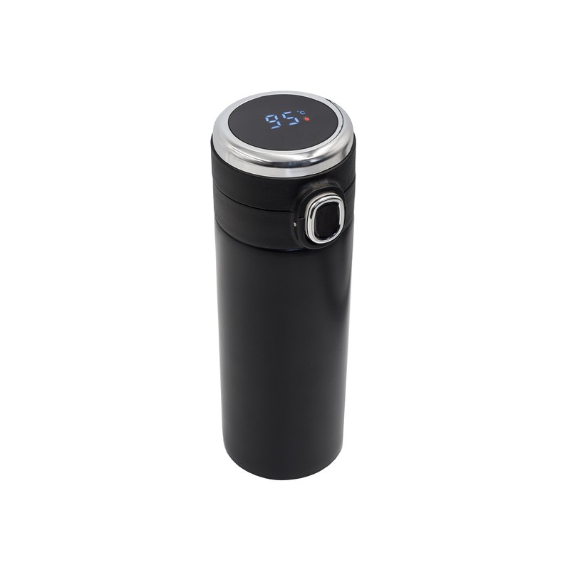 BOUNCE 420 ml vacuum mug with thermometer, black - R08438.02 BOUNCE 420 ml vacuum mug with thermometer, black - R08438.02
