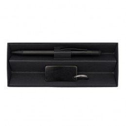 COUPLE pen and keychain gift set, black - R02326.02