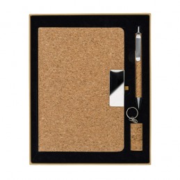 SYDNEY gift set with USB memory stick, notebook and pen, beige - R17017.13