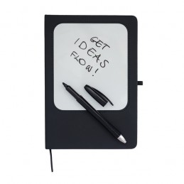 BLANKO notebook with a white erasable board, black - R64270.02