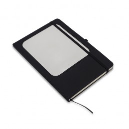 BLANKO notebook with a white erasable board, black - R64270.02