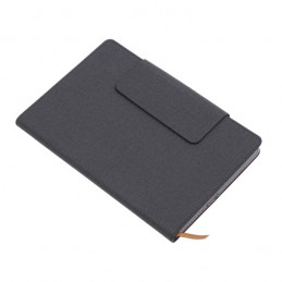LEGAN notebook with pockets for business cards, black - R64257.02