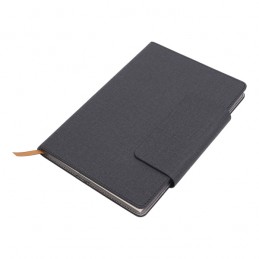 LEGAN notebook with pockets for business cards, black - R64257.02