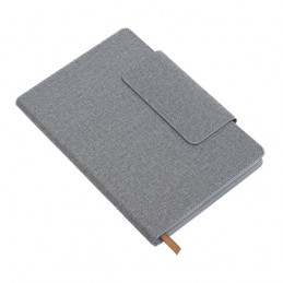 LEGAN notebook with pockets for business cards, grey - R64257.21
