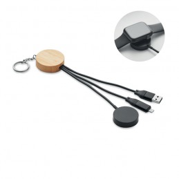 BULE, Breloc cu cablu 4 în 1 60W, Negru - MO2451-03