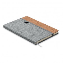 CORKBOOK, Caiet A5 RPET din plută, Gri - MO2553-07