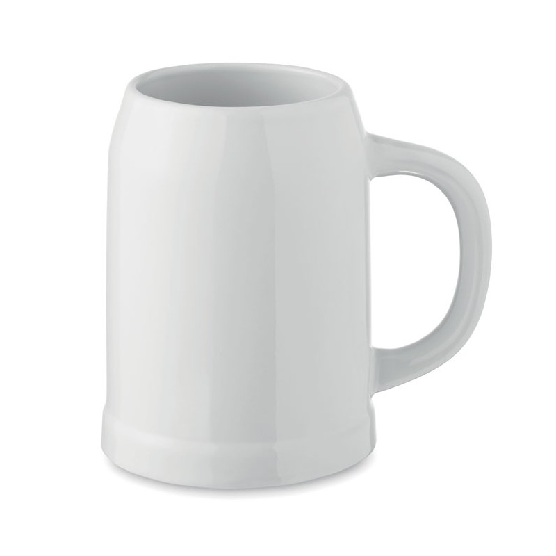SUBLIER, HALBA Cană de bere sublimată 500 ml, Alb - MO2406-06