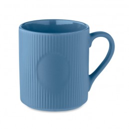 RIBMUG, Cană ceramică mată cu nervuri 3, Albastru - MO2397-04